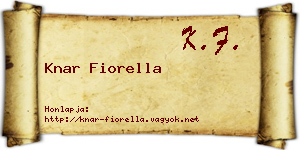 Knar Fiorella névjegykártya